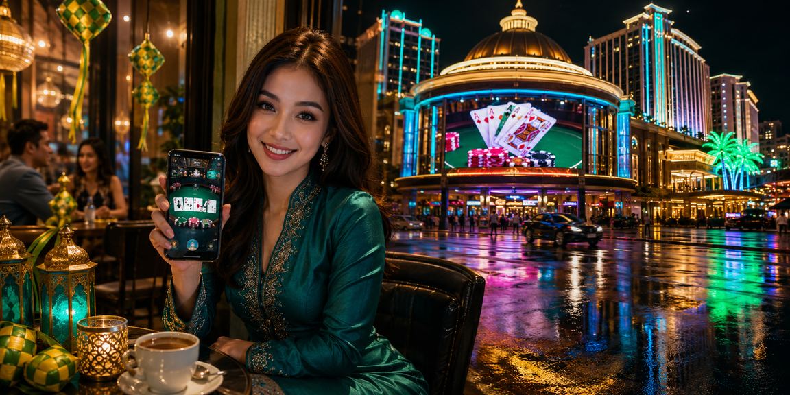 Pemain Malaysia bermain poker di aplikasi mudah alih 9th
